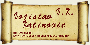 Vojislav Kalinović vizit kartica